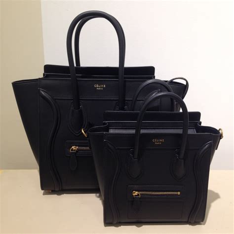 celine micro vs mini luggage|Celine micro handbags.